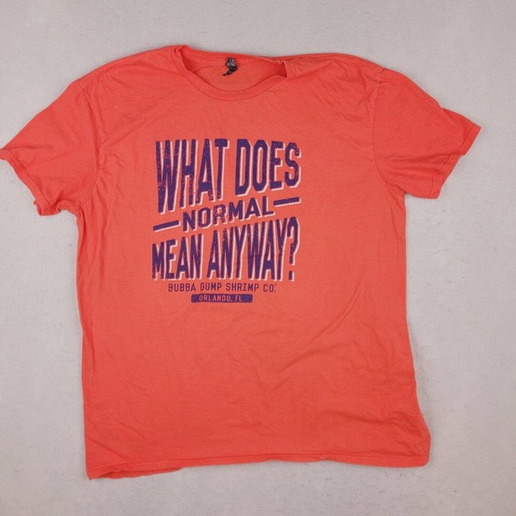Bubba Gump‎ Shrimp Company Orlando FL T-Shirt Women's XL Red Short Sleeve Anvil - Picture 1 of 12
